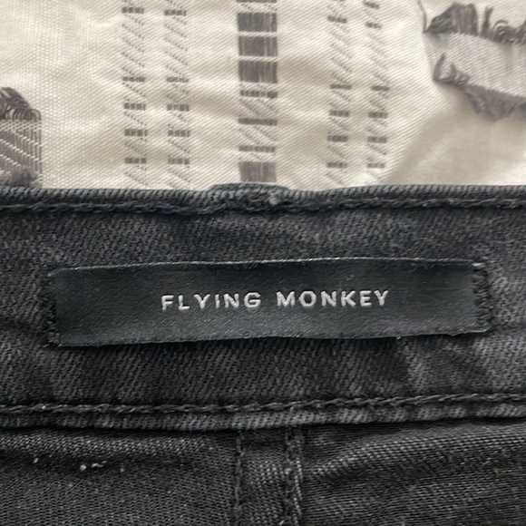 flying monkey ripped black skinny jeans - Picture 3 of 4